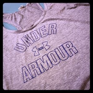 Under armour grey tank, worn once